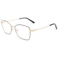 Montures de lunettes élégantes à deux tons en métal carré et fines de l'usine optique Wenzhou Xinyuan, provenant de Chine