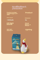 Lampe de chevet LED à changement de couleur en forme de canard, avec capteur de clignotement en silicone, pour bébés et enfants, lampe de table transfrontalière à succès