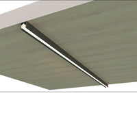Profilé LED en aluminium fin avec diffuseur pour bande LED de meuble, mur et plafond