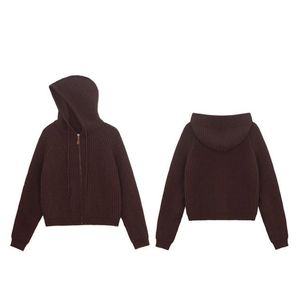 Maglione da <span class=keywords><strong>donna</strong></span> morbido e confortevole Cardigan <span class=keywords><strong>con</strong></span> <span class=keywords><strong>Zip</strong></span> e chiusura a <span class=keywords><strong>maglia</strong></span> da <span class=keywords><strong>donna</strong></span> felpe <span class=keywords><strong>con</strong></span> cappuccio dal Design ampio - Product Image 6