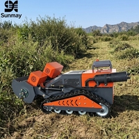 Débroussailleuse industrielle télécommandée pour le défrichement des terres, moteur 8500W, autopropulsée pour fermes, sentiers et terrains accidentés