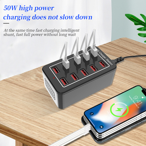 50W 10 USB Charging Station Dock <strong>Multi</strong> Port Desktop <strong>Charger</strong> Fast Charging Smart Phone Charge Station - Product Image 3