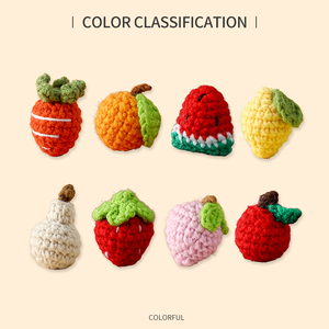 Mini <span class=keywords><strong>handmade</strong></span> móc Trái Cây Rau Đồ chơi Quà Tặng Sợi trang trí nội thất <span class=keywords><strong>handmade</strong></span> <span class=keywords><strong>Crochet</strong></span> thực phẩm bán buôn dâu tây - Product Image 4