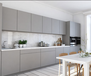 Cuisine modulaire japonaise sur mesure, design moderne, finition laquée en bois, couleur beige, appartement, salle à manger, cave à vin, hôpital - Product Image 2