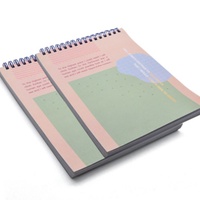 Cuaderno Planificador Personalizable con Cubierta de Cuero y Encuadernación Espiral, con Notas Adhesivas y Planificador Diario