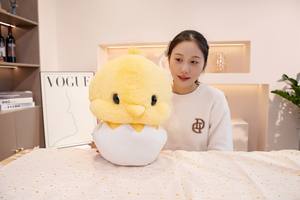 ตุ๊กตาไก่ยัดนุ่นรูปสัตว์น่ารักสีเหลืองมาใหม่นุ่มน่ารักน่ารักทำจากผ้าฝ้าย PP ใส่สบายใช้งานได้จริง - Product Image 3