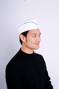 Gorro de Chef Desechable de Papel, Gorros de Chef Retro con Franjas Rojas para la Industria Alimentaria de Restaurantes, Logotipo Personalizado - Product Image 5