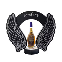 Présentoir de Bouteilles LED Personnalisé pour Service VIP en Boîte de Nuit, Glorificateur de Bouteilles en Forme d'Ailes, Support Lumineux pour Bouteilles de Champagne