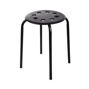 Tabouret pliable noir de haute qualité avec assise en plastique TP03/H, quatre supports, d'un fabricant fiable. - Product Image 1