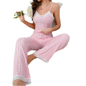 Trending Products 2024 New Arrivals Womens Thermal Satin <b>Sleep</b> Wear Summer Combo Pajama Sets Wholesale - Product Image 4
