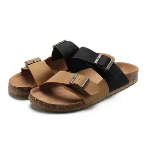 Henghao Cork Slippers Oem Logo Outdoor Slide Slippers Shoes Cork Slide Sandals Men Slides Comfortable Cork Slippers And Sandals