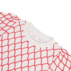 Maglione Pullover in <span class=keywords><strong>maglia</strong></span> <span class=keywords><strong>a</strong></span> righe <span class=keywords><strong>a</strong></span> righe in <span class=keywords><strong>maglia</strong></span> <span class=keywords><strong>a</strong></span> righe con maniche <span class=keywords><strong>a</strong></span> lanterna da <span class=keywords><strong>donna</strong></span> nuovo personalizzato 2026 primavera estate all'ingrosso O collo corto - Product Image 4