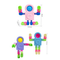 Juguetes Fidget Spinners Transformables en Robot de Cadena, Juguetes Fidget Spinners de Empuje, Robot de Cadena para Dedos, Juguetes Promocionales