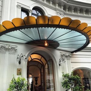 Auvents de <span class=keywords><strong>porte</strong></span> <span class=keywords><strong>en</strong></span> <span class=keywords><strong>fer</strong></span> <span class=keywords><strong>forgé</strong></span> de style classique europé<span class=keywords><strong>en</strong></span>, design à volutes ornées, <span class=keywords><strong>auvent</strong></span> résistant aux intempéries <span class=keywords><strong>pour</strong></span> l'<span class=keywords><strong>entrée</strong></span> de la villa, au-dessus du porche - Product Image 1