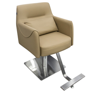 Chaise de barbier moderne noire Bojue pour hommes chaise de barbier inclinable en cuir synthétique avec appuie-tête chaises de salon de barbier - Product Image 1