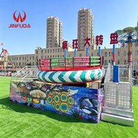 Manège de parc d'attractions extérieur avec sièges rotatifs et excitants Crazy Disco Tagada, équipement de fête foraine et de carnaval