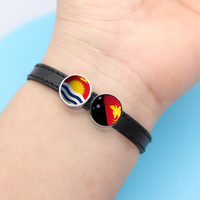 Drapeau 8mm glisser breloques autocollant à travers Bracelet en alliage de Zinc ceinture collier chaîne chapeau boucle d'oreille accessoire à créer soi-même cadeau personnage de dessin animé