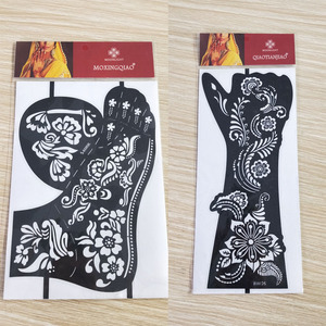OEM splendido nero Henna pizzo del piede stencil Sexy Body <span class=keywords><strong>Art</strong></span> per le donne tatuaggi temporanei all'ingrosso - Product Image 4