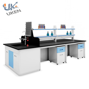 Mobilier moderne pour les écoles et les laboratoires commerciaux Table de laboratoire en acier métallique et banc d'îlot avec armoires en PP pour les hôpitaux - Product Image 2