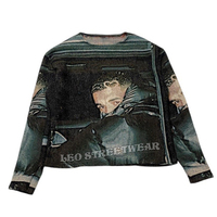 Pull en tapisserie pour homme, mode rappeur, streetwear, hip hop, couverture en tapisserie, jacquard, sur mesure, taille plus, pulls pour homme