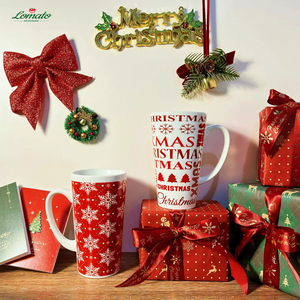 Taza de Café de Porcelana con Estampado Navideño, Logotipo Personalizado, Libre de BPA, Ecológica, Resistente al Calor, Diseño Moderno, Marca LOMATO, Taza Económica - Product Image 1