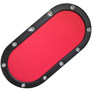 Mesa de póker plegable de Casino Oval, 213x107x76cm, tres pliegues, tela impermeable, pie de Mesa y Mesa - Product Image 5