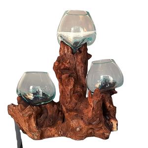 Terrarium <span class=keywords><strong>fermé</strong></span> de luxe Bouteille moyenne Vases pour plantes hydroponiques Bouteille en verre de terrarium à haute teneur en borosilicate faite à la main pour <span class=keywords><strong>plante</strong></span> - Product Image 1