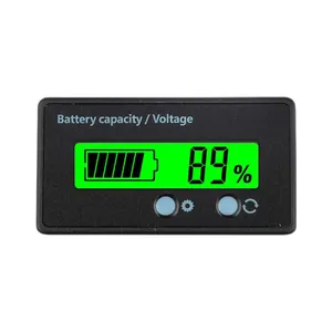 防水电压表电表铅酸蓄电池电动汽车三元锂电池6-73V液晶显示器