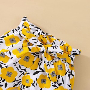 Conjunto de Ropa para Bebé Niña Recién Nacida, Amarillo, Tres Piezas, Estampado de Letras, Manga Corta, Estilo Casual para Verano - Product Image 5