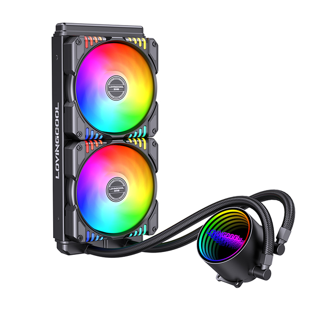 Lovingcool OEM/ODM Liquid Cooler PC 240mm Aio Water Cooler  TDP 260W CPU Heat Dissipation Large Air Volume Liquid Cooling