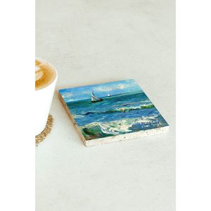 Posavasos de Piedra Individual de la Serie Vincent Van Gogh, Diseño Cuadrado de 59 mm, para Regalo Empresarial o Promocional - Product Image 2