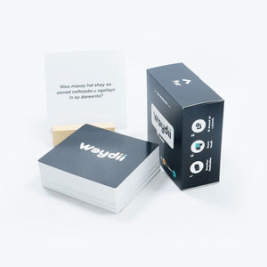 Jeu de cartes de conversation familial amusant pour amis, imprimé sur mesure par le fabricant, jeu de cartes multijoueur de <span class=keywords><strong>quiz</strong></span> somalien, 100 cartes imprimées - Product Image 6