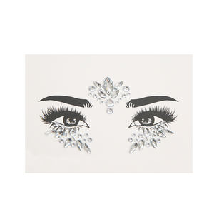 Autocollant de visage en <span class=keywords><strong>strass</strong></span> brillant très tendance pour festivals de musique, spectacles et décoration corporelle - Product Image 2