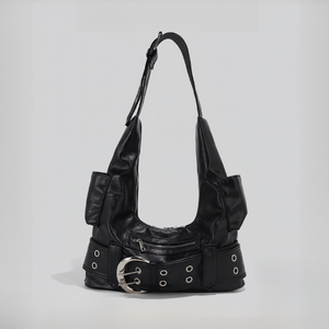 Bolso de mano tipo hobo de lujo en cuero de ante de alta calidad para mujer, bolso tote personalizado con logo. - Product Image 1