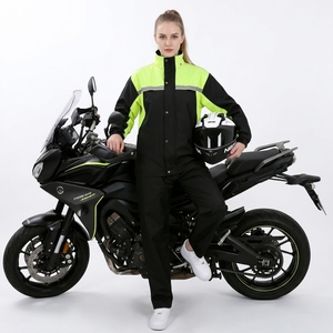 Combinaison de <span class=keywords><strong>pluie</strong></span> à capuche haut de gamme, coupe-vent, résistante à l'usure, imperméable, avec logo personnalisé, pour moto, vélo électrique, conduite en extérieur - Product Image 1