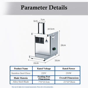 Elektrische 220V snijmachine voor fruit, groenten en voedsel, met motor en tandwiel, essentiële keukenhulpjes - Product Image 4
