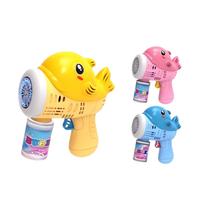 Pistolet à bulles électrique HTL Dolphin Dinosaur pour enfants, machine à bulles fonctionnant sur piles avec solution, jouet de fête en plein air
