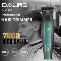 Tondeuse à cheveux professionnelle DALING DL-1972 pour hommes, tondeuse à cheveux pour dégradés, recharge USB, écran LED, moteur haute vitesse 7000 tr/min
