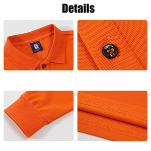 Alta calidad 100% algodón hombres Camiseta de manga larga al por mayor personalizado Casual para Polos diseño de color sólido de gran tamaño - Product Image 6