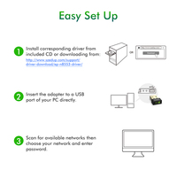 Dongle wifi usb sans fil 802.11n 150mbps, puce mtk 7601, adaptateur usb