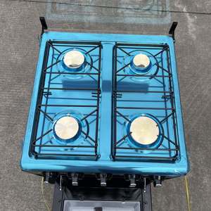Cuisinière à gaz multifonctionnelle intelligente autoportante en acier inoxydable à 4 brûleurs avec 4 sorties de gaz - Product Image 4