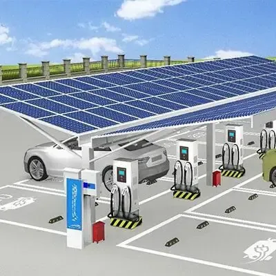 Solução de personalização kit carregador ev estação dc movida a energia solar carregador ev com sistema solar