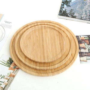 Ensemble de plateaux de service en bambou pour thé, café, fruits, desserts, usage domestique sur table, couleur unie, design en bois naturel - Product Image 4