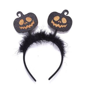 Serre-tête Citrouille Halloween avec Cornes de Diable – Accessoire de Déguisement pour Fête et Spectacle - Product Image 1