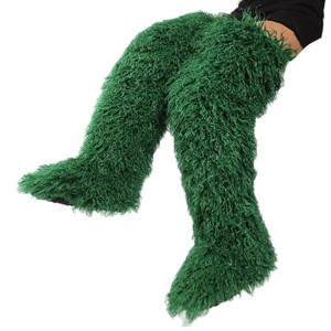 Bottes <span class=keywords><strong>en</strong></span> fourrure synthétique pour femmes, hauteur genou, style Y2K chic, style europé<span class=keywords><strong>en</strong></span> et américain, chaudes pour l'hiver - Product Image 5