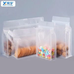 In Stock Eight Side Seal Clear Ziplock Stand up Pouch Moisture Proof Food Packaging Bag for Flour Grains Rice Coarse Cereals - Product Image 2