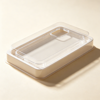 Boîte d'emballage blister pour accessoires numériques, avec languette de suspension transparente, étui de téléphone à clapet, présentoir de produit, emballage plastique