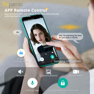 <span class=keywords><strong>Serrure</strong></span> de porte intelligente avec caméra électrique automatique pour porte extérieure, étanche, Tuya Wifi, empreinte digitale, reconnaissance faciale 3D Tuya - Product Image 3