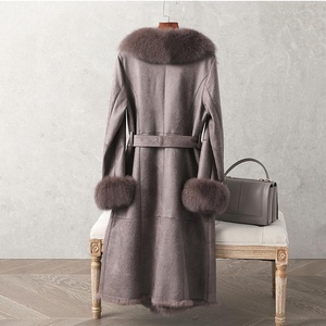 <span class=keywords><strong>Cappotto</strong></span> personalizzato da donna con pelliccia di coniglio sottile in pelle con chiusura monopetto cappotti da donna - Product Image 6