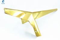 Pieds de chaise de salle à manger en métal doré moderne et décoratif, en forme de triangle, pour canapé d'angle, vente en gros
